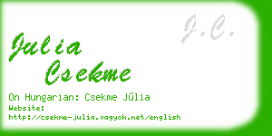 julia csekme business card
